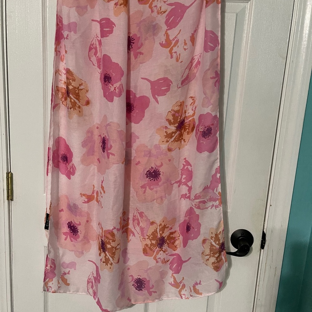 Pink scarf  72”length x 27” wide - Picture 2 of 6